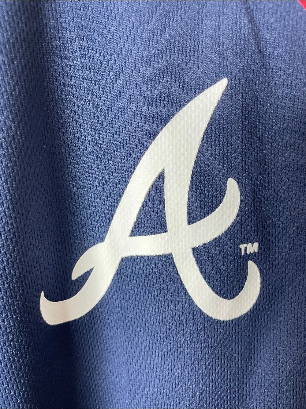 Harry Potter Hogwarts Atlanta Braves Baseball Jersey Adult M Navy Quidditch